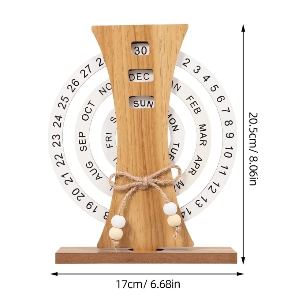 Wooden Perpetual Calendar with Beads